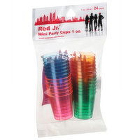 Red Jr Party Cups, Mini, 1 Ounce, 24 Each