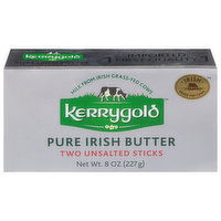 Kerrygold Butter Sticks, Pure Irish, Unsalted, 2 Each