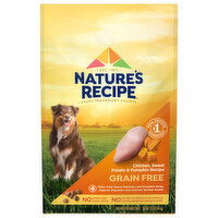 Nature's Recipe Grain Free Adult Chicken, Sweet Potato & Pumpkin Recipe Dog Food, 12 Pound