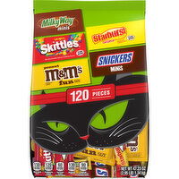 Mixed M&M'S, SNICKERS, SKITTLES, STARBURST & MILKY WAY Halloween Candy Variety Pack, 120 Ct Bulk Bag, 47.23 Ounce