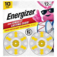 Energizer Batteries, Zinc Air, 1.45V, Size 10, 12 Each