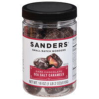 Sanders Sea Salt Caramels, Dark Chocolate, 18 Ounce