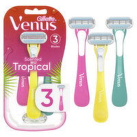 Venus Tropical Women's Disposable Razor, 3 Count, 3 Each