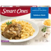 Smart Ones Salisbury Steak with Onion Gravy & Macaroni & Cheese Frozen Meal, 9.5 Ounce