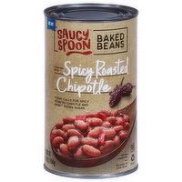 Saucy Spoon Baked Beans, Spicy Roasted Chipotle, 28 Ounce