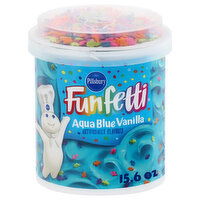 Pillsbury Funfetti Frosting, Aqua Blue Vanilla, 15.6 Ounce