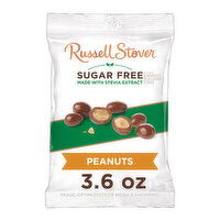 Russell Stover zero sugar Sugar Free Chocolate Candy Covered Peanuts, 3.6 oz. bag, 3.6 Ounce