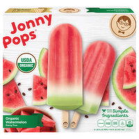 JonnyPops Pops, Organic, Watermelon, 8 Each