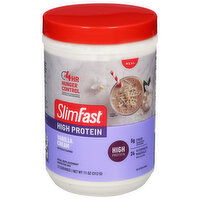 SlimFast High Protein Meal Replacement Smoothie Mix, Vanilla Cream, 11 Ounce