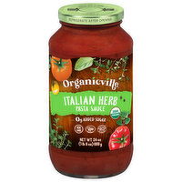 Organicville Pasta Sauce, Italian Herb, 24 Ounce