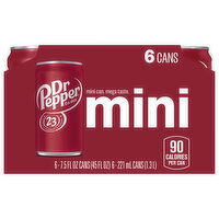 Dr Pepper Mini Soda, 6 Each