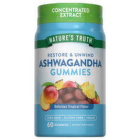 Nature's Truth Ashwagandha, Gummies, Delicious Tropical Flavor, 60 Each