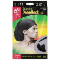 Titan Classic Black Spandex Dreadlock Cap, 1 Each