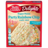 Betty Crocker Super Moist Cake Mix, Party Rainbow Chip, 13.25 Ounce