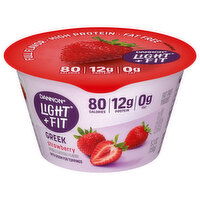 Dannon Light + Fit Yogurt, Fat Free, Greek, Strawberry, 5.3 Ounce