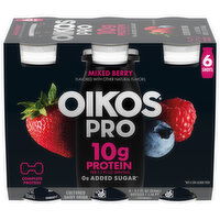 Oikos Pro Dairy Drink, Cultured, Mixed Berry, 6 Each