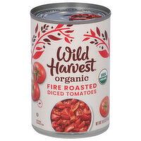 Wild Harvest Tomatoes, Organic, Diced, Fire Roasted, 14.5 Ounce