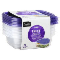 Essential Everyday Reusable Containers, Entree, 25 Fluid Ounce, 5 Each