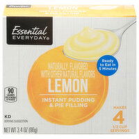 Essential Everyday Pudding & Pie Filling, Instant, Lemon, 3.4 Ounce