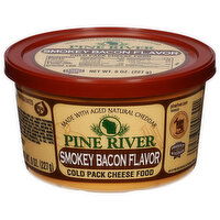 Pine River Cheese Food, Cold Pack, Smokey Bacon Flavor, 8 Ounce