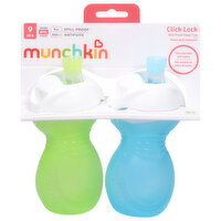 Munchkin Click Lock Sippy Cups, Bite Proof, 9 Ounce, 2 Each