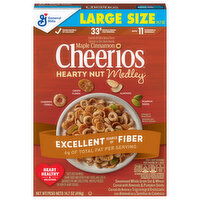 Cheerios Hearty Nut Medley Maple Cinnamon Cereal Large Size, 14.7 Ounce