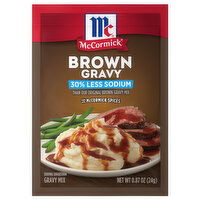 McCormick 30% Less Sodium Brown Gravy Seasoning Mix, 0.87 Ounce