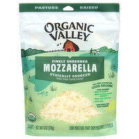 Organic Valley Mozzarella Finely Shredded Cheese, 6 Ounce