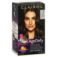 Clairol Age Defy Hair Color, Permanent, Dark Brown 4, 1 Each