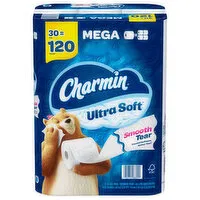 Charmin Ultra Soft Bathroom Tissue, Mega, 2-Ply, 3 Each