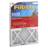 Filtrete Air Filter, 1000 Allergen Defense, 14x20x1 Inches, 1 Each