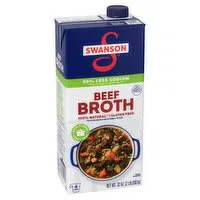 Swanson® 100% Natural, Lower Sodium Beef Broth, 32 Ounce