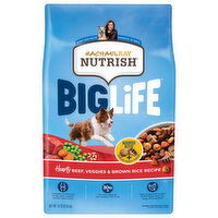Rachael Ray Nutrish Big Life Natural Adult Hearty Beef, Veggies & Brown Rice Recipe Food for Dogs, 14 Pound