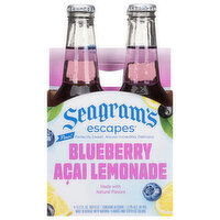 Seagram's Escapes Premium Blueberry Acai Lemonade Malt Beverage, 4 Each