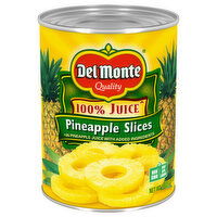 Del Monte Pineapple Slices, in Its Own Juice, 100% Juice, 20 Ounce