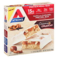 Atkins Pretzel Bar, Vanilla Caramel, 5 Each