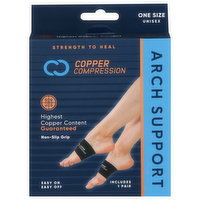 Copper Compression Arch Support, Unisex, One Size, 1 Each