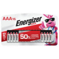 Energizer Max Batteries, Alkaline, AAA, 16 Each