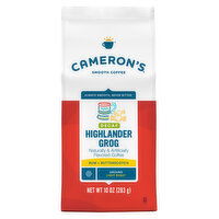 Camerons Coffee, Smooth, Ground, Light Roast, Highlander Grog, Decaf, 10 Ounce