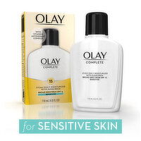 Olay Complete Complete Lotion Moisturizer with SPF 15 Sensitive, 4.0 oz (118mL), 4 Ounce