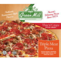 Green Mill Thin N' Crispy Triple Meat 12" Pizza, 16.4 Ounce