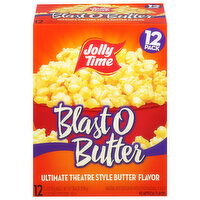 Jolly Time Blast O Butter Pop Corn, Microwave, Ultimate Theater Style, 12 Each