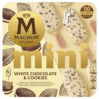 Magnum Ice Cream Bars, White Chocolate & Cookies, Mini, 6 Each