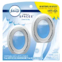 Febreze Small Spaces Febreze Small Spaces Air Freshener, Odor-Fighting, Linen & Sky, 2ct, 0.25 Fluid ounce