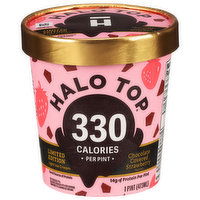 Halo Top Ice Cream, Chocolate Covered Strawberry Flavored, Light, 1 Pint