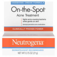 Neutrogena On-the-Spot Acne Treatment, Vanishing Cream Formula, 0.75 Ounce