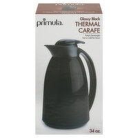 Primula Carafe, Thermal, Glossy Black, 34 Ounce, 1 Each