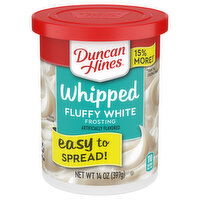Duncan Hines Whipped Fluffy White Frosting, 14 Ounce