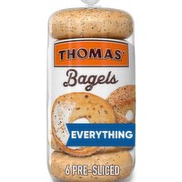 Thomas' Everything Pre-sliced Bagels, 6 count, 20 oz, 6 Each