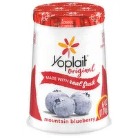 Yoplait Yogurt, Mountain Blueberry, Original, Low Fat, 6 Ounce